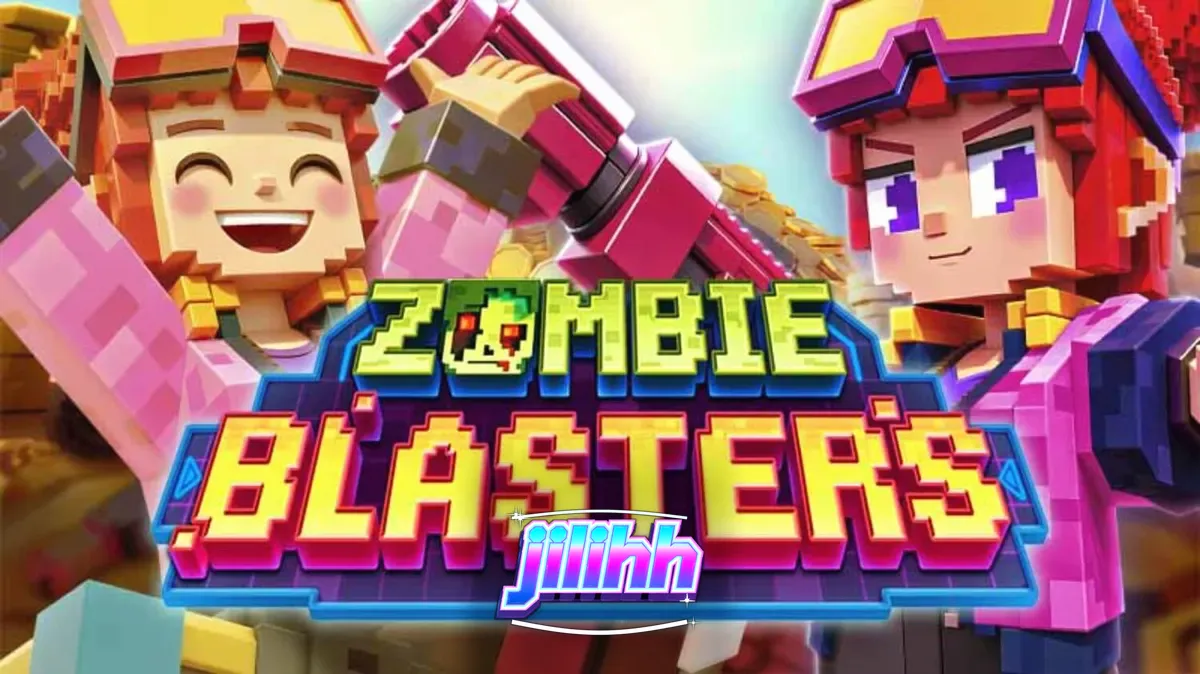 Isang makulay na screen ng Zombie Blasters slot na nagpapakita ng mga cascading reels at multiplier wheel.